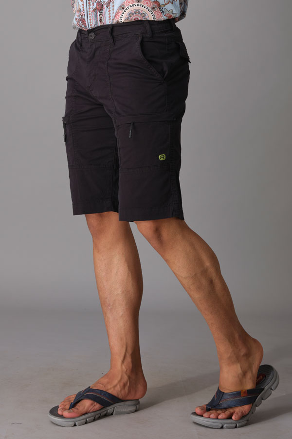 BLACK CARGO SHORT (CARGO SLIM)