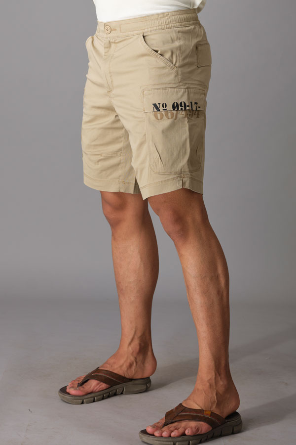 KHAKI COTTON SHORT (COTTON SLIM)