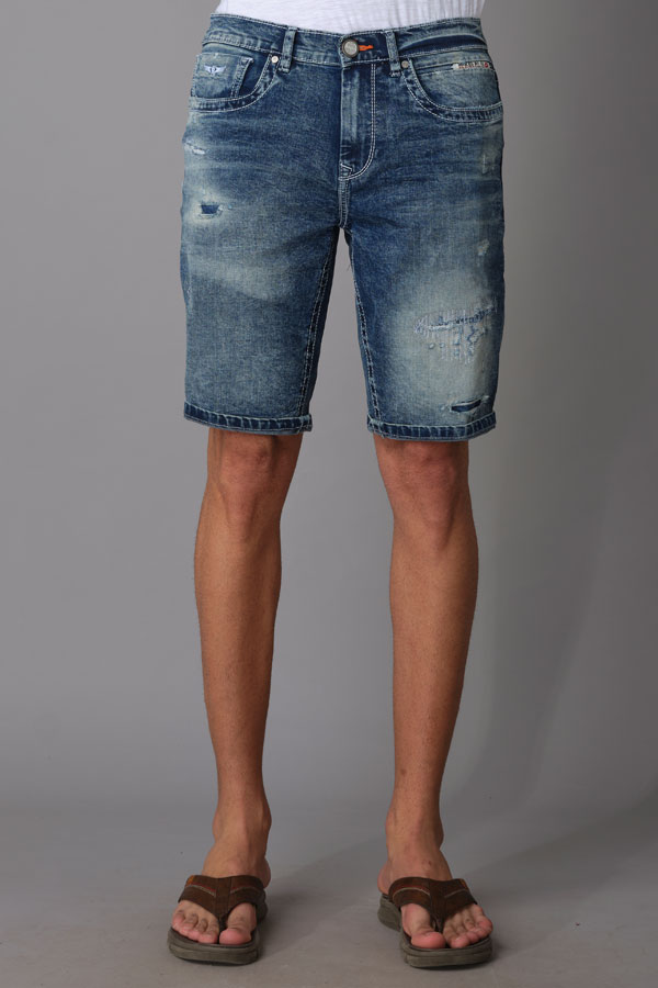 MED BLUE DENIM SHORT (DENIM SLIM)