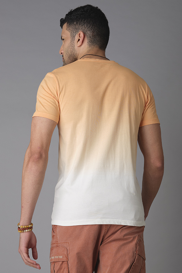 PEACH HALF SLEEVE ROUND NECK TEE (R NECK H/SLV SLIM)