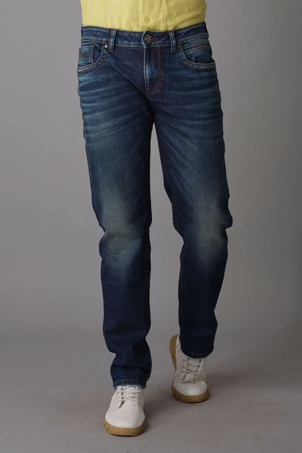 DK BLUE 5 POCKET MIDRISE REGULAR AND STREIGHT FIT JEANS (MORRISON FIT)