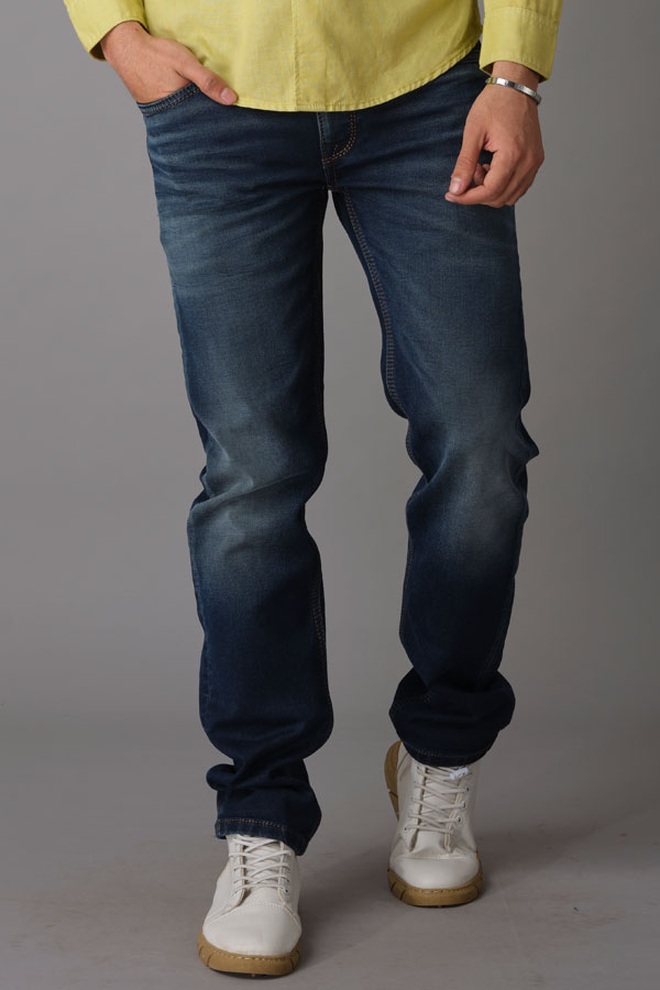 DK BLUE 5 POCKET MIDRISE REGULAR AND STREIGHT FIT JEANS (MORRISON FIT)