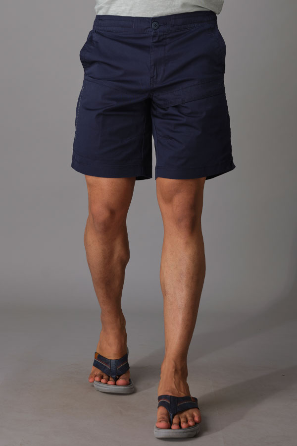 NAVY COTTON SHORT (COTTON SLIM)