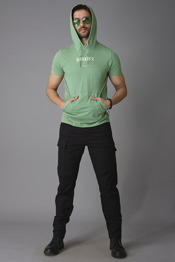 GREEN HALF SLEEVE ROUND NECK TEE (R NECK H/SLV SLIM)