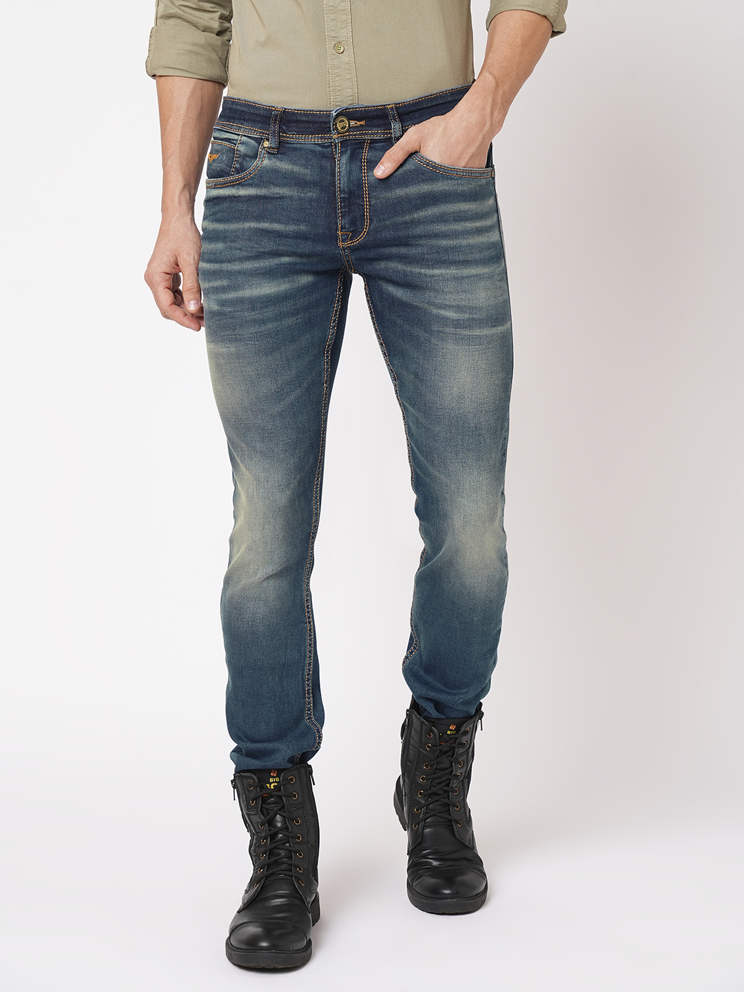 DK BLUE 5 POCKET MID-RISE JEANS (LENNON)