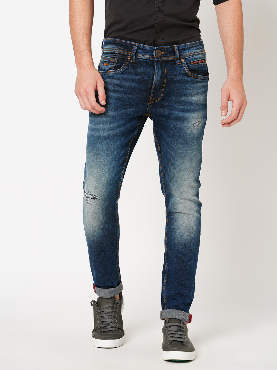 DK BLUE 5 POCKET LOW-RISE ANKLE LENGTH JEANS (SPRINGSTEEN FIT)