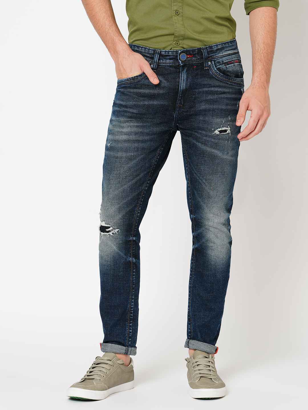 DK BLUE 5 POCKET LOW-RISE ANKLE LENGTH JEANS (SPRINGSTEEN FIT)