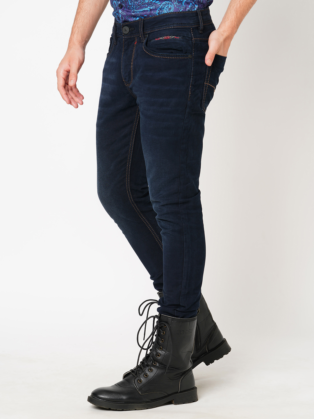 DK BLUE 5 POCKET LOW-RISE ANKLE LENGTH JEANS (SPRINGSTEEN FIT)