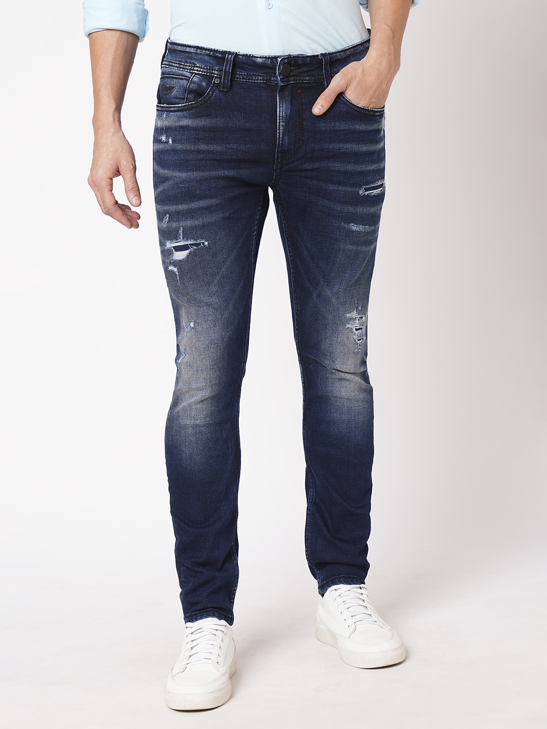 DK BLUE 5 POCKET MID-RISE NARROW TAPERED FIT JEANS (BILLY FIT)