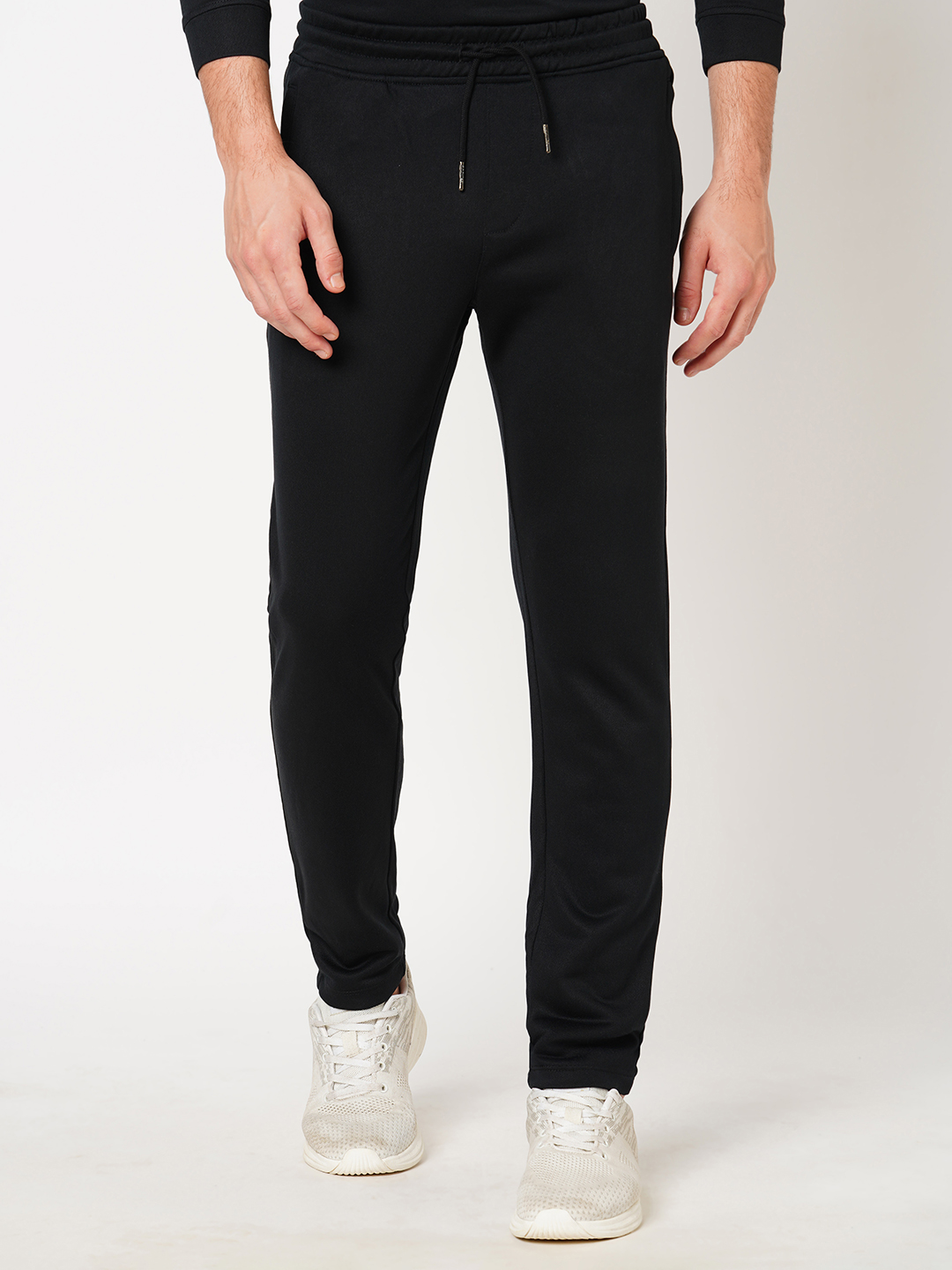 BLACK ATHLEISURE TRACK PANT (COMFORT FIT)