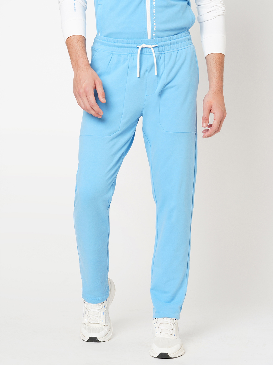 SKY BLUE ATHLEISURE TRACK PANT (COMFORT FIT)