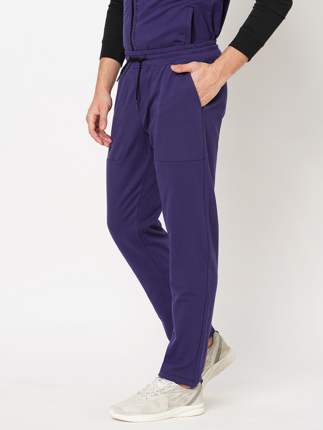 NAVY ATHLEISURE TRACK PANT (COMFORT FIT)