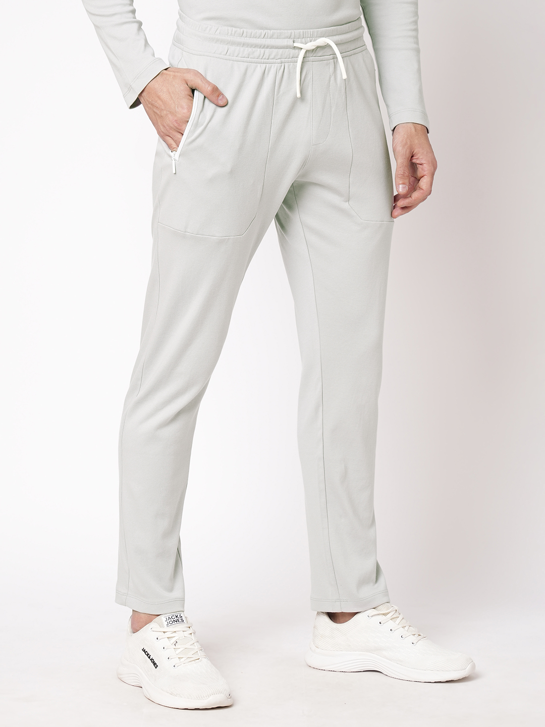 LT GREY ATHLEISURE TRACK PANT (COMFORT FIT)