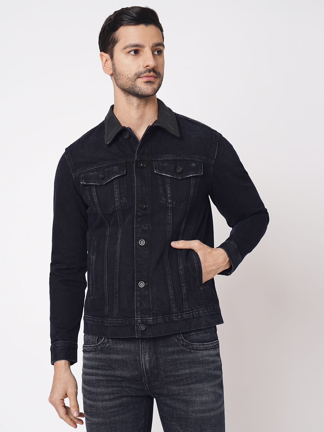 DK BLUE FULL SLEEVE DENIM JACKET (DENIM REGULAR)