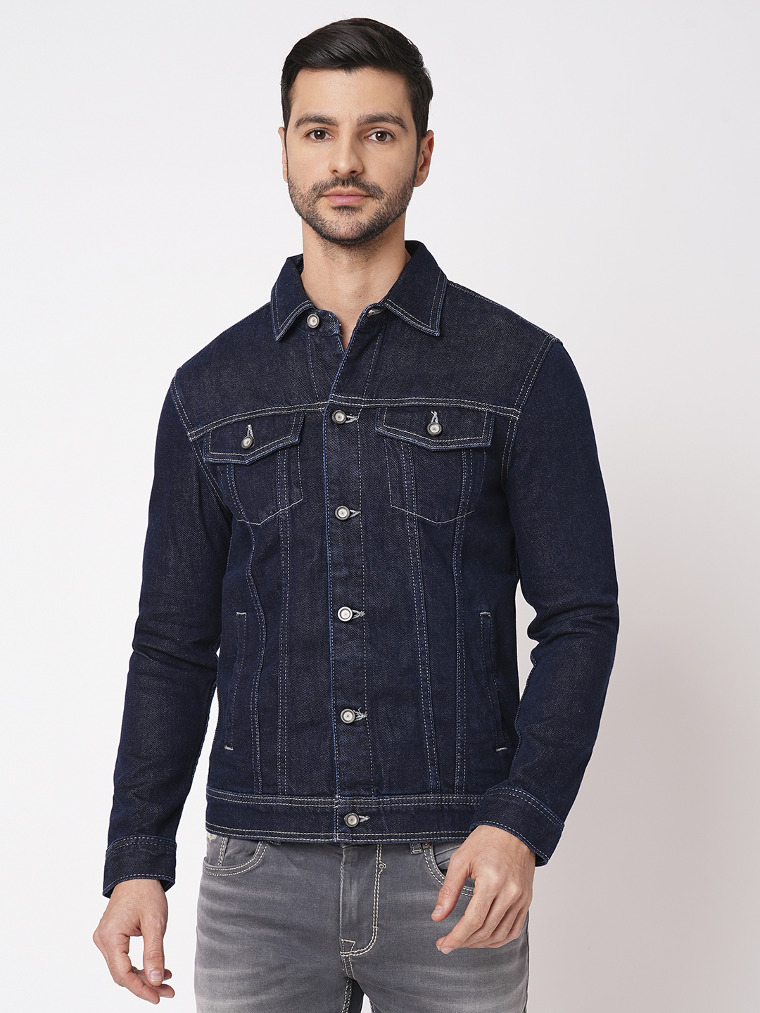 DK BLUE FULL SLEEVE DENIM JACKET (DENIM REGULAR)