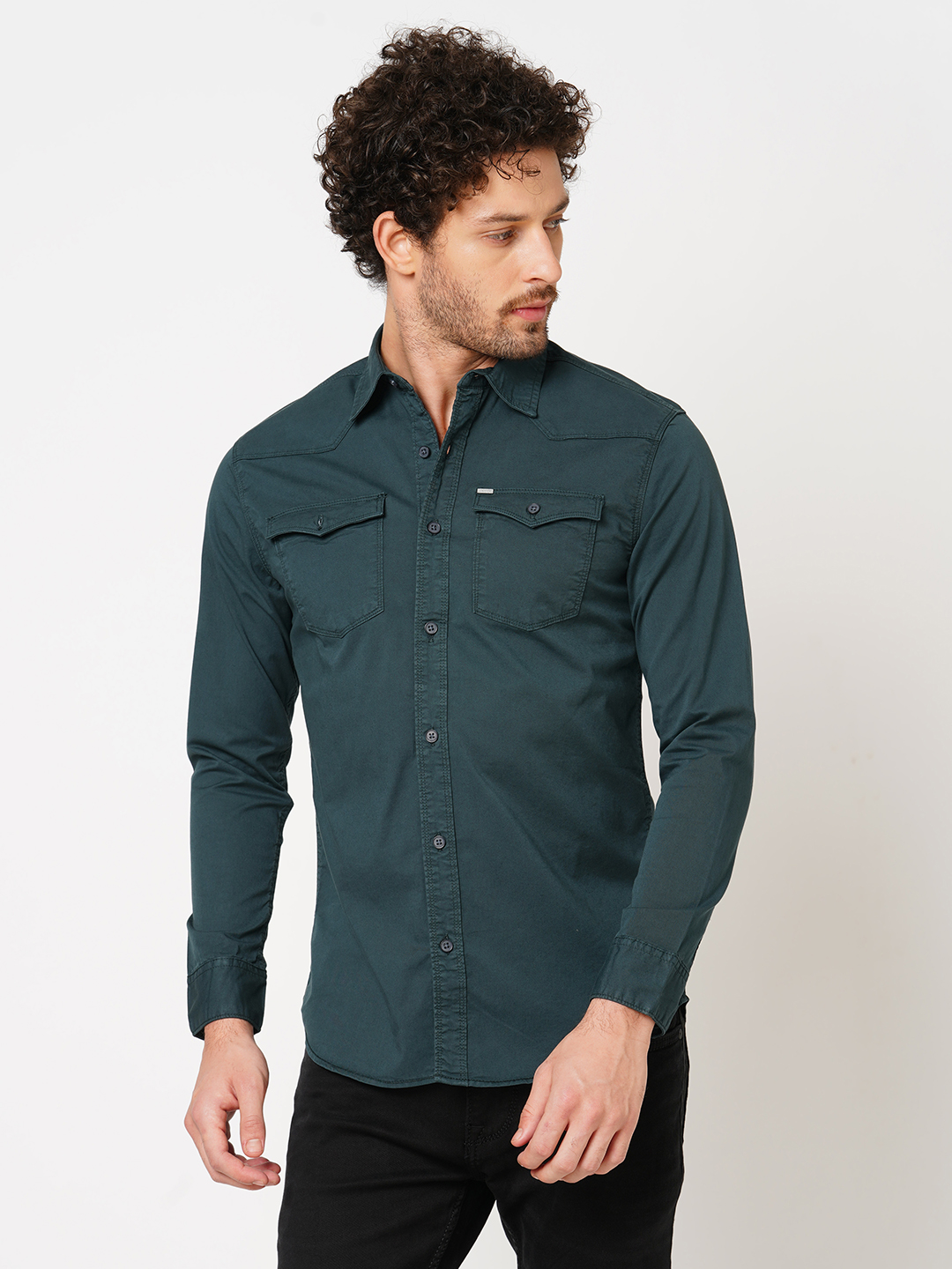 MARTIN FULL SLEEVE SOLID SHIRT (LEO F/SLV FIT)