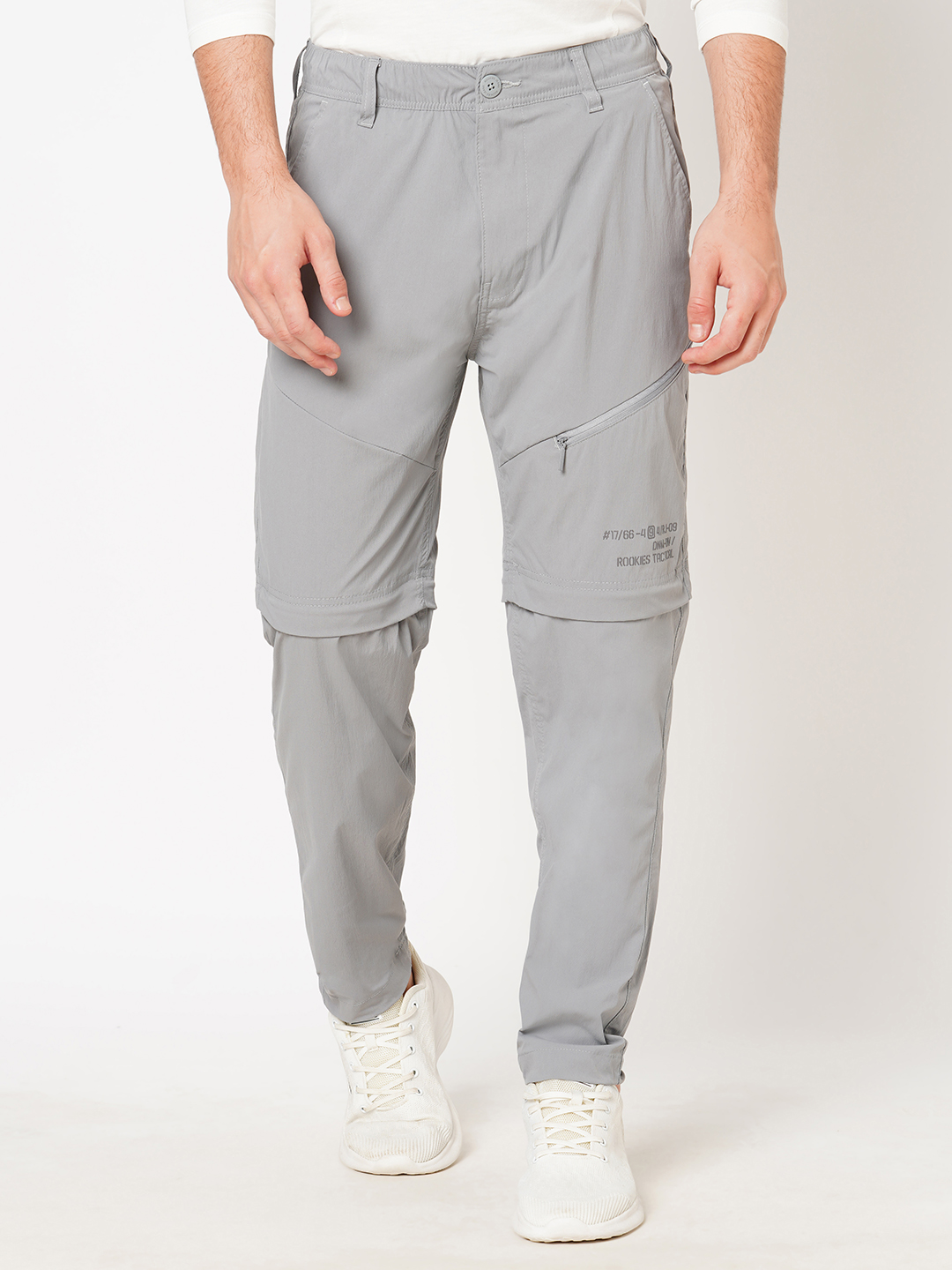 GREY UTILITY PANT (SLIM TAPERED FIT)