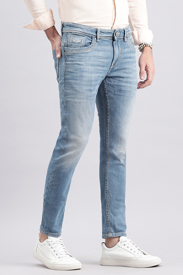 LT BLUE 5 POCKET LOW-RISE ANKLE LENGTH JEANS (SPRINGSTEEN FIT)