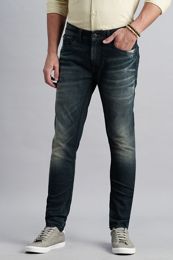 DK GREEN 5 POCKET LOW-RISE ANKLE LENGTH JEANS (SPRINGSTEEN FIT)