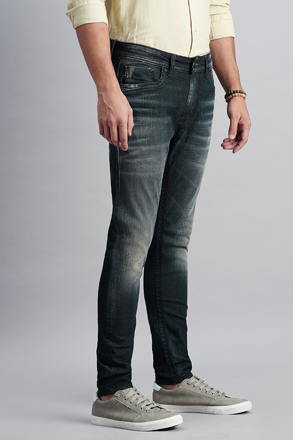 DK GREEN 5 POCKET LOW-RISE ANKLE LENGTH JEANS (SPRINGSTEEN FIT)