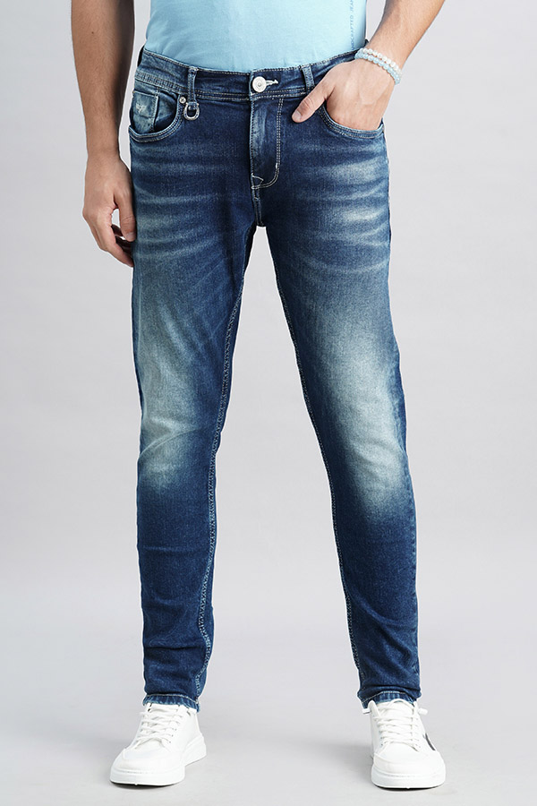 MED BLUE 5 POCKET LOW-RISE ANKLE LENGTH JEANS (SPRINGSTEEN FIT)