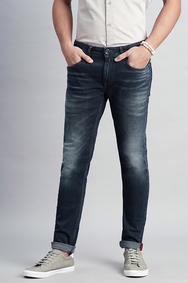 DK BLUE 5 POCKET MID-RISE NARROW TAPERED FIT JEANS (BILLY FIT)