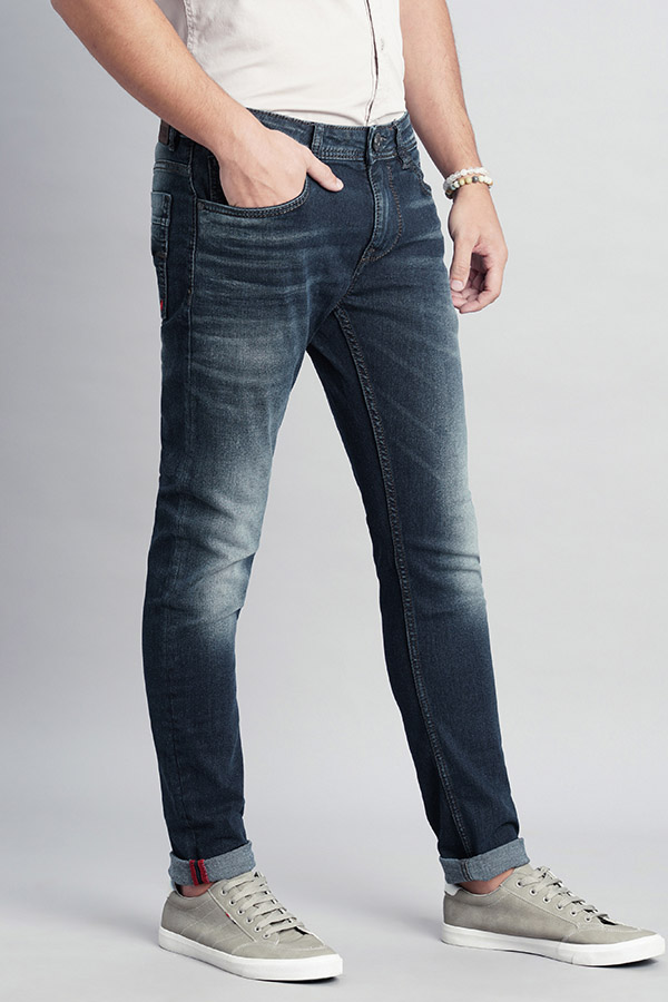 DK BLUE 5 POCKET MID-RISE NARROW TAPERED FIT JEANS (BILLY FIT)