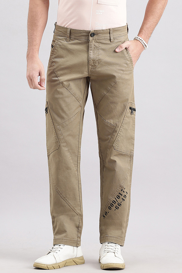 DK SAND SLIM FIT CARGO PANT (REGULAR FIT)