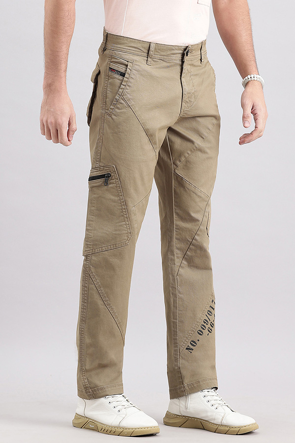 DK SAND SLIM FIT CARGO PANT (REGULAR FIT)