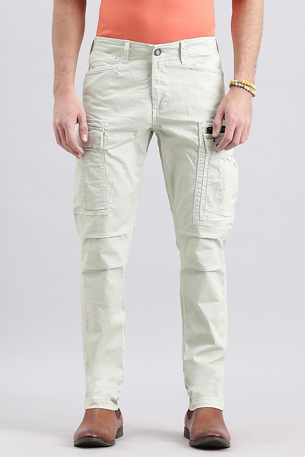 SILVER GREY SLIM FIT CARGO PANT (REGULAR FIT)