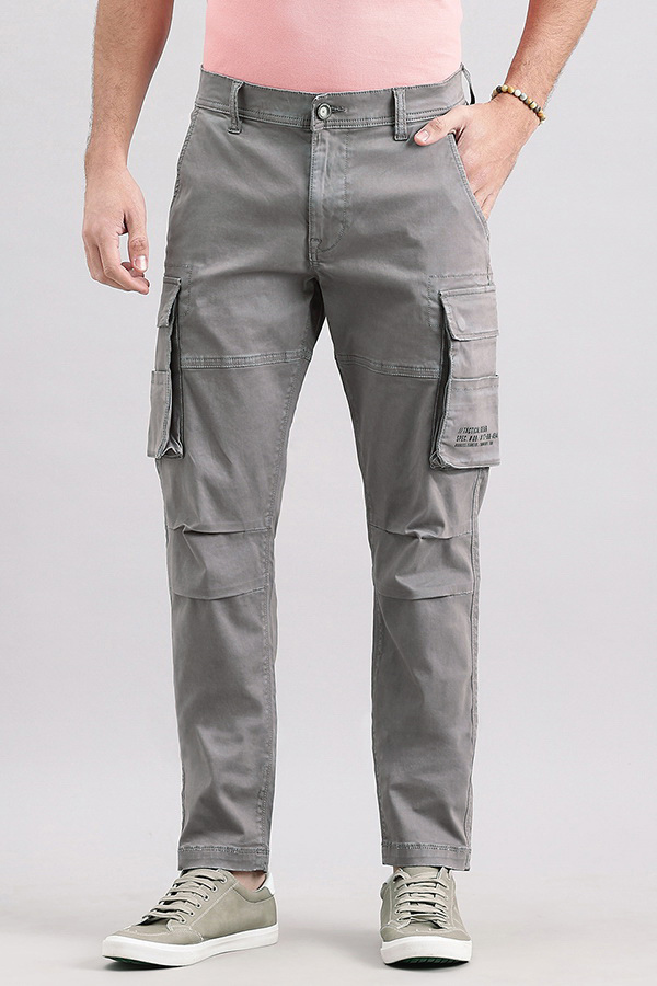 CLAY GREY SLIM FIT CARGO PANT (REGULAR FIT)