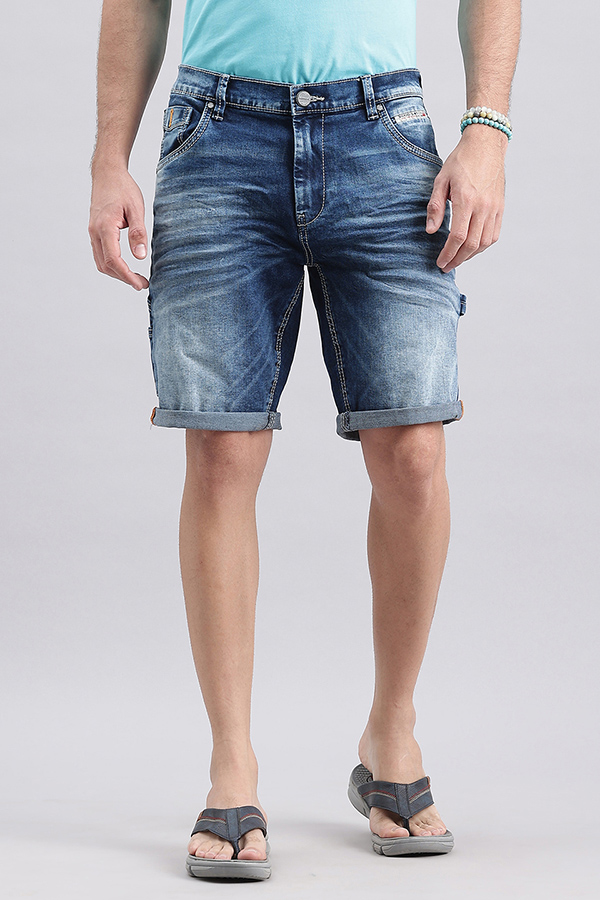 MED BLUE CARPENTER DENIM SHORT (DENIM SLIM FIT)