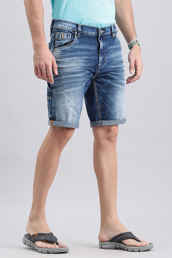 MED BLUE CARPENTER DENIM SHORT (DENIM SLIM FIT)