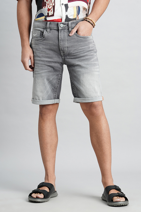 GREY DENIM SHORT (DENIM SLIM FIT)