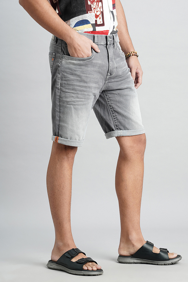 GREY DENIM SHORT (DENIM SLIM FIT)