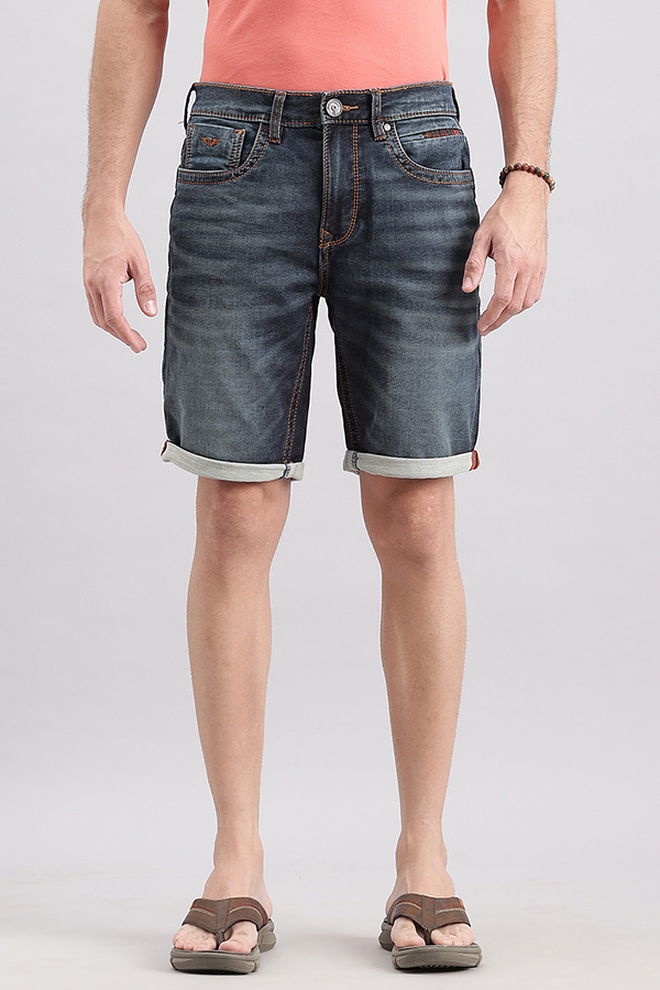 DK BLUE DENIM SHORT (DENIM SLIM FIT)