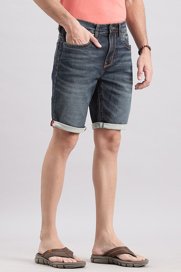 DK BLUE DENIM SHORT (DENIM SLIM FIT)