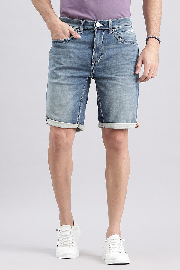 MED BLUE DENIM SHORT (DENIM SLIM FIT)