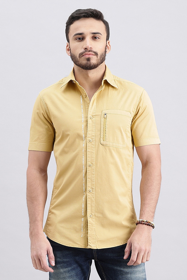 FERN HALF SLEEVE SOLID SHIRT (LEO H/SLV FIT)