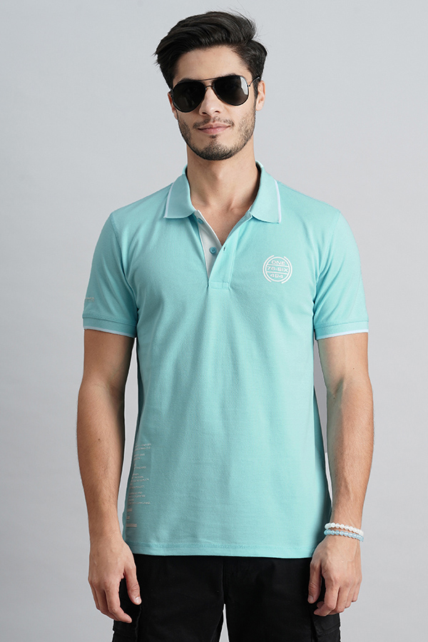 TROPICAL BREEZE HALF SLEEVE PIOUE POLO TEE (POLO NECK H/SLV SLIM)