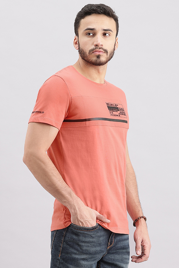 FADED ROSE HALF SLEEVE ROUND NECK TEE (R NECK H/SLV SLIM)