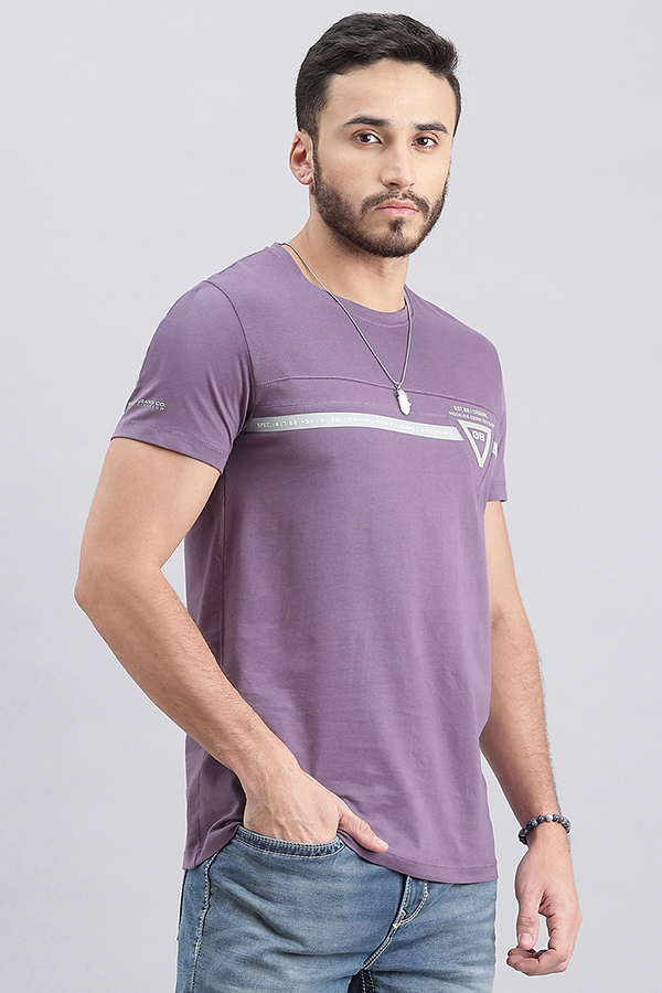 MULLED GRAPE HALF SLEEVE ROUND NECK TEE (R NECK H/SLV SLIM)