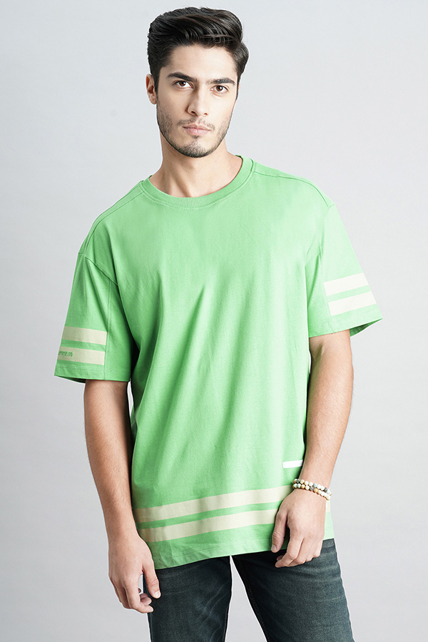 SHAMROCK HALF SLEEVE OVERSIZED TEE (OVERSIZED TEE H/SLV SLIM)