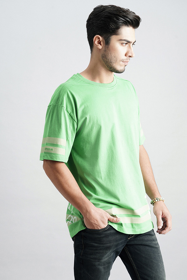 SHAMROCK HALF SLEEVE OVERSIZED TEE (OVERSIZED TEE H/SLV SLIM)