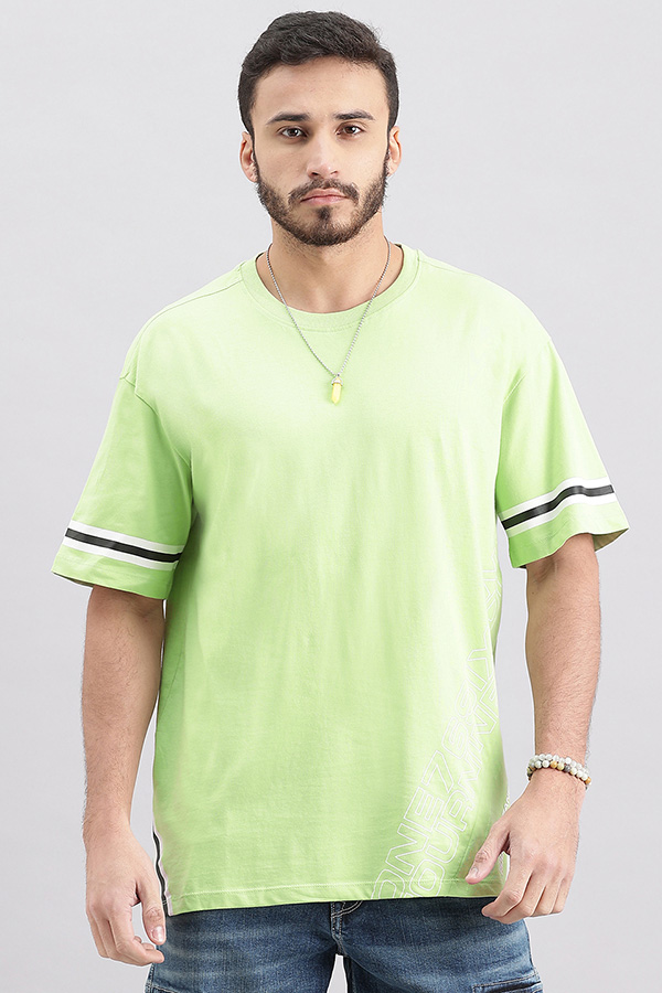 FOAM GREEN HALF SLEEVE OVERSIZED TEE (OVERSIZED TEE H/SLV SLIM)