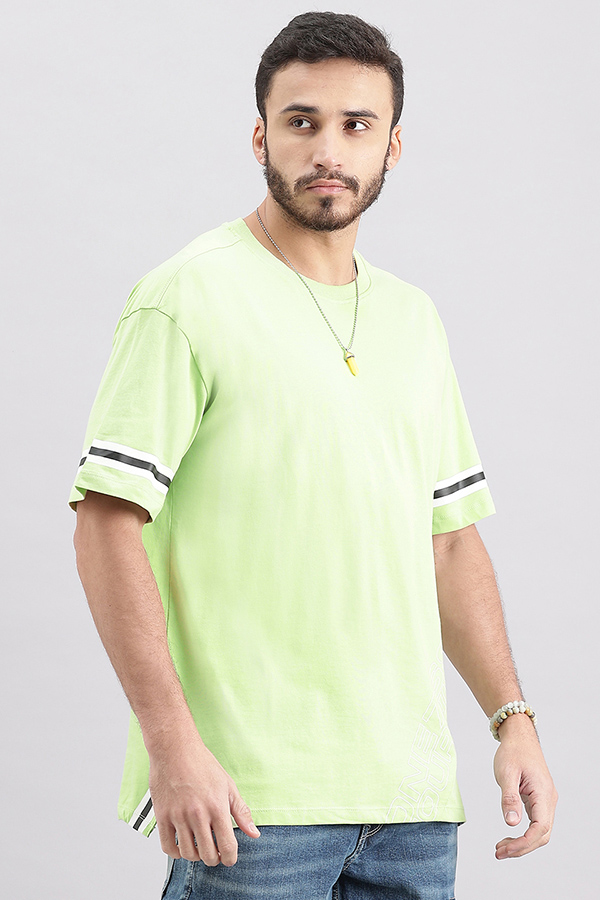 FOAM GREEN HALF SLEEVE OVERSIZED TEE (OVERSIZED TEE H/SLV SLIM)