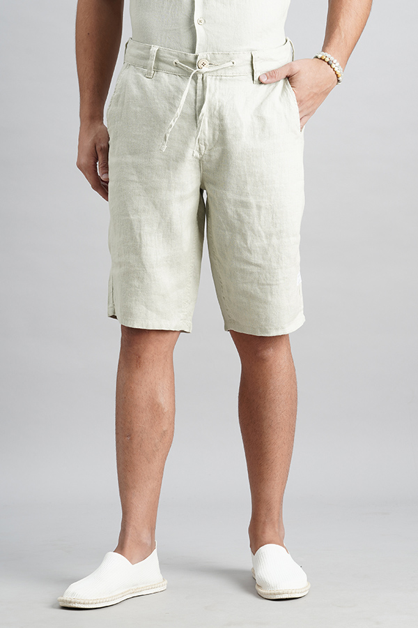 DK STONE LINEN SHORT (SLIM RELAXED FIT)