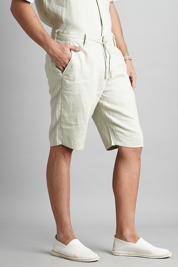 DK STONE LINEN SHORT (SLIM RELAXED FIT)